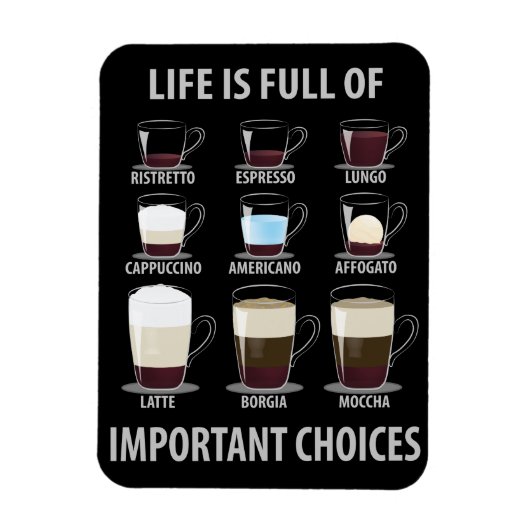 Das Leben ist voller wichtiger Entscheidungen - Ka Magnet (Vertikal)