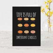 Das Leben ist voller wichtiger Pizzas Karte (Gelbe Blume)