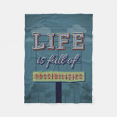 Das Leben ist von den Möglichkeiten voll Fleecedecke (Vorderseite)