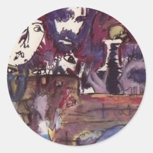 Das Leben ist vorbei und jetzt bin ich vorbei Runder Aufkleber