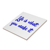 Das Leben ist, was man daraus Typografie macht Fliese (Seite)