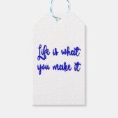 Das Leben ist, was man daraus Typografie macht Geschenkanhänger (Vorderseite)