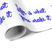 Das Leben ist, was man daraus Typografie macht Geschenkpapier (Rolleneckpunkt)