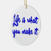 Das Leben ist, was man daraus Typografie macht Keramikornament (Rechts)