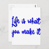Das Leben ist, was man daraus Typografie macht Postkarte (Vorne/Hinten)