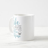 Das Leben ist, was zwischen Kaffee u. Wein Kaffeetasse (Vorderseite Links)