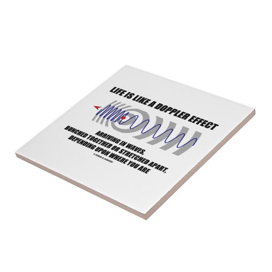 Das Leben ist wie ein Doppler-Effekt, der in den Fliese (Seite)