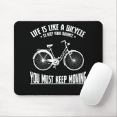 Das Leben ist wie ein Fahrrad Mousepad (Mit Mouse)