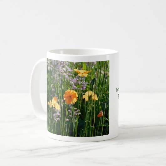 Das Leben ist wie ein Garten Kaffeetasse (Vorderseite Links)