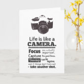 Das Leben ist wie ein Kameradokommentar, Black Gru Karte (Gelbe Blume)