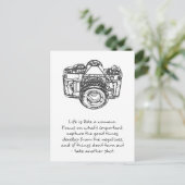 Das Leben ist wie ein Kameradokument, schwarz und Postkarte (Stehend Vorderseite)