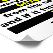 Das Leben ist wie ein Kameraflüchtchen Poster (Ecke)