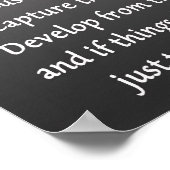 Das Leben ist wie ein Kameraposter Poster (Ecke)