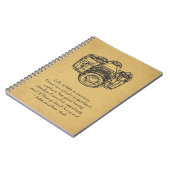 Das Leben ist wie ein Kamerazitat, Vintag Notizblock (Linke Seite)