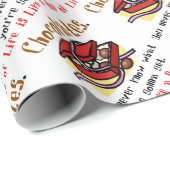 Das Leben ist wie ein Kasten Schokoladen Geschenkpapier (Rolleneckpunkt)