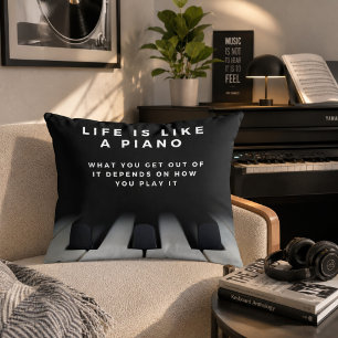 Das Leben ist wie ein Klavier Inspiration Dekokissen