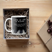Das Leben ist wie ein Klavier Inspiration Kaffeetasse
