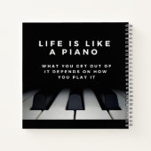 Das Leben ist wie ein Klavier Inspiration Notizblock (Rückseite)