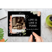 Das Leben ist wie ein Klavier Inspiration Postkarte