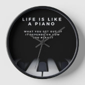Das Leben ist wie ein Klavier Inspiration Uhr (Vorderseite)