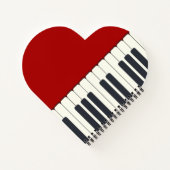 "Das Leben ist wie ein Klavier"-Klaviertastatur Notizblock (Rückseite)