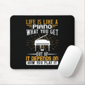 Das Leben ist wie ein Klavier Mousepad (Mit Mouse)