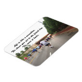 Das Leben ist wie ein Marathonmagnet Magnet (Linke Seite)