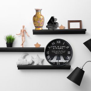 Das Leben ist wie ein Piano Inspiration römischen  Uhr