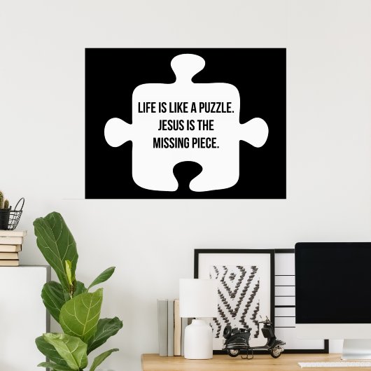 Das Leben ist wie ein Puzzle Poster (Heimbüro)