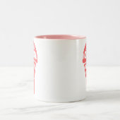 Das Leben ist wie ein Slogan aus Eis Zweifarbige Tasse (Mittel)