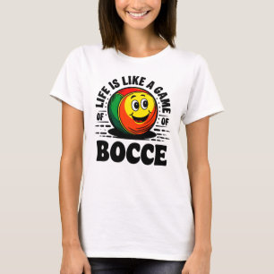 Das Leben ist wie ein Spiel des Bocce Retro Vintag T-Shirt