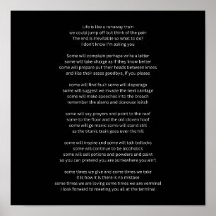 Das Leben ist wie ein Zug ohne Ende Poster