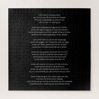 Das Leben ist wie ein Zug ohne Ende Puzzle