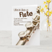 Das Leben ist wie eine flatternde Grußkarte Karte (Gelbe Blume)