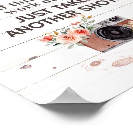 Das Leben ist wie eine Kamera, die einen Motiviere Poster (Ecke)