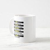 Das Leben ist wie eine Kamera, ein lustiger Mug Kaffeetasse (Vorderseite Links)