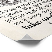 Das Leben ist wie eine Kamera Inspiration Poster (Ecke)