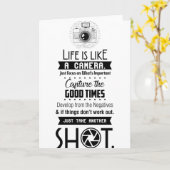 Das Leben ist wie eine Kamera Karte (Gelbe Blume)