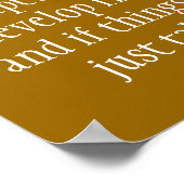 Das Leben ist wie eine Kamera Poster (Ecke)