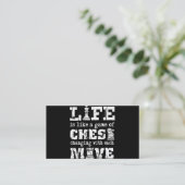 Das Leben ist wie eine Partie Schach - sich mit je Visitenkarte (Stehend Vorderseite)