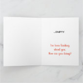 Das Leben ist wie eine Schokolade, die dir den Car Karte (Innenseite)