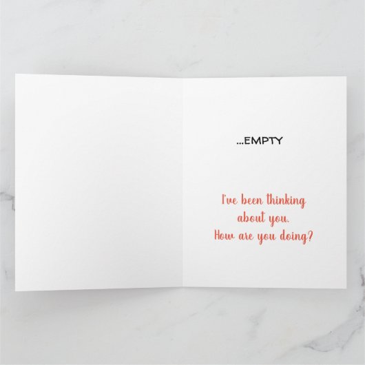 Das Leben ist wie eine Schokolade, die dir den Car Karte (Innenseite)