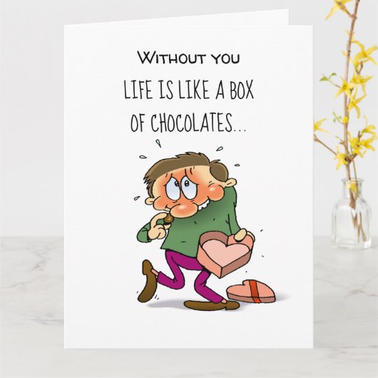 Das Leben ist wie eine Schokolade, die dir den Car Karte (Gelbe Blume)