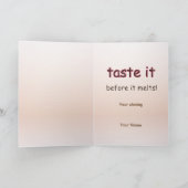 Das Leben ist wie Eiscreme-Grußkarte Karte (Innenseite)