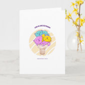 Das Leben ist wie Eiscreme Karte (Gelbe Blume)