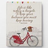 Das Leben ist wie Fahrrad fahren Fotoplatte (Vorderseite)