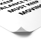 Das Leben ist wie Fahrrad fahren. So behielt Sie Poster (Ecke)