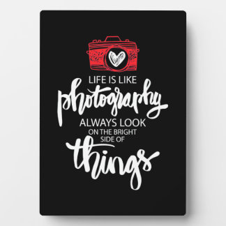 Das Leben ist wie Fotografie Fotoplatte