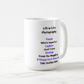 Das Leben ist wie Fotografie Kaffeetasse (VorderseiteRechts)