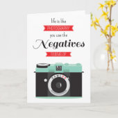 "Das Leben ist wie Fotografie" Vintages Kamerakomm Karte (Gelbe Blume)